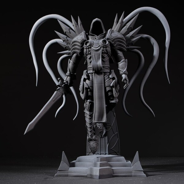 Tyrael Statue STL File, 3D Digital Printing STL File for 3D Printers, Movie Characters, Games, Figures, Diorama 3D Model