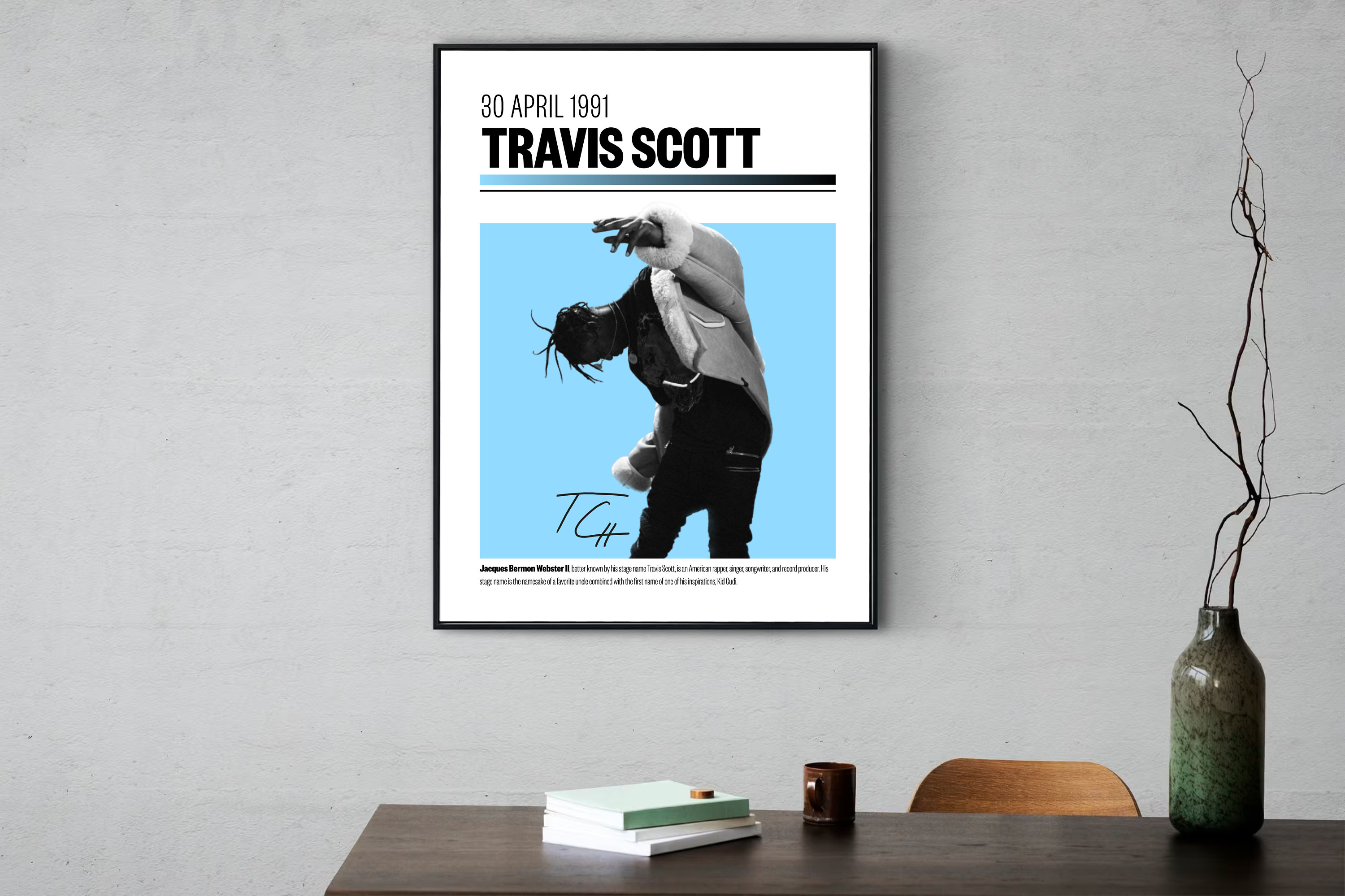 Travis Scott Poster Astroworld Album Art Print Wall Art Music Room Decor  Digital Download 