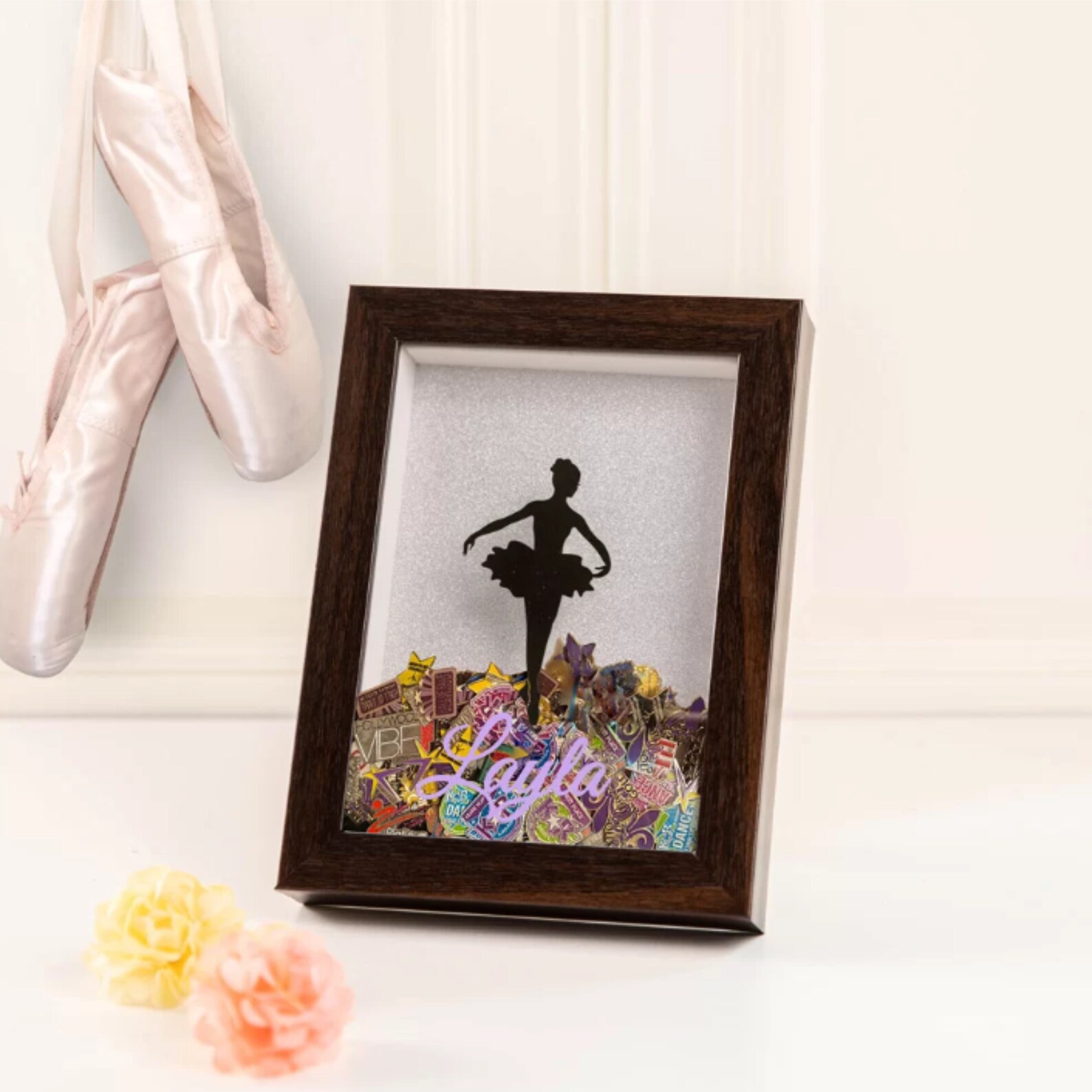 Personalized Dance Pin Shadow Box Custom Dance Pin Display Customized ...