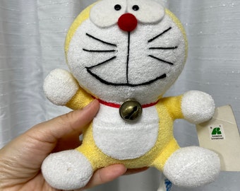 Rare yellow Doraemon plush,Vintage Doraemon stuffed animals ,Japanese anime plush toy,personalized gift,Gift for kid , Christmas gift