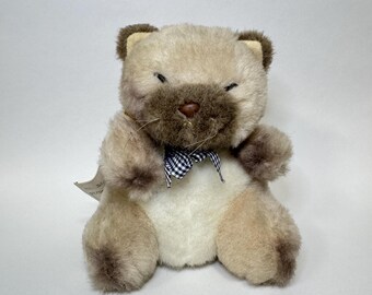 Vintage NyanNyanHOUS Cat Plush Whistle Toy - 1964s Anime