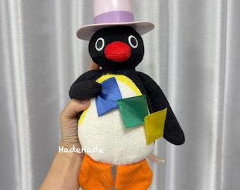 Vintage Pingu Penguin Plush: Magician Outfit, 2000s Toy