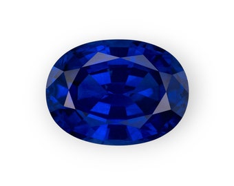 Blue Sapphire Oval Cut Loose Gemstone Excellent Cut Calibrated Vivid loose Gemstone