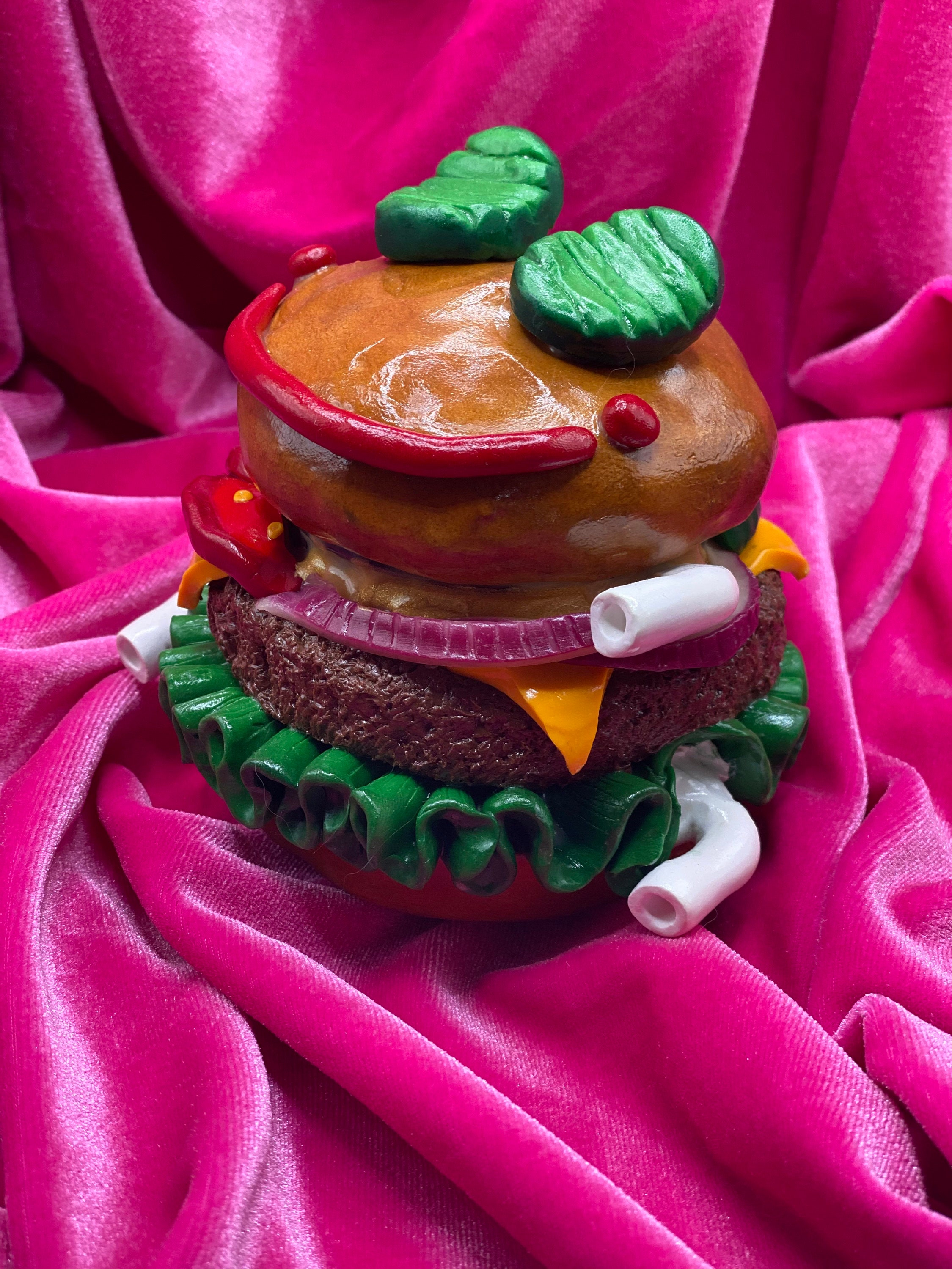 Patty Pal Jar 8oz Polymer Clay Stash Jar Unique Discreet Gift for Foodies Etsy