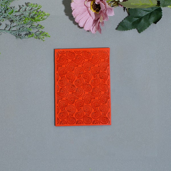 Tapis de tuile de texture d'argile de polymère, tapis de tampon en caoutchouc - motif de coquille d'escargot