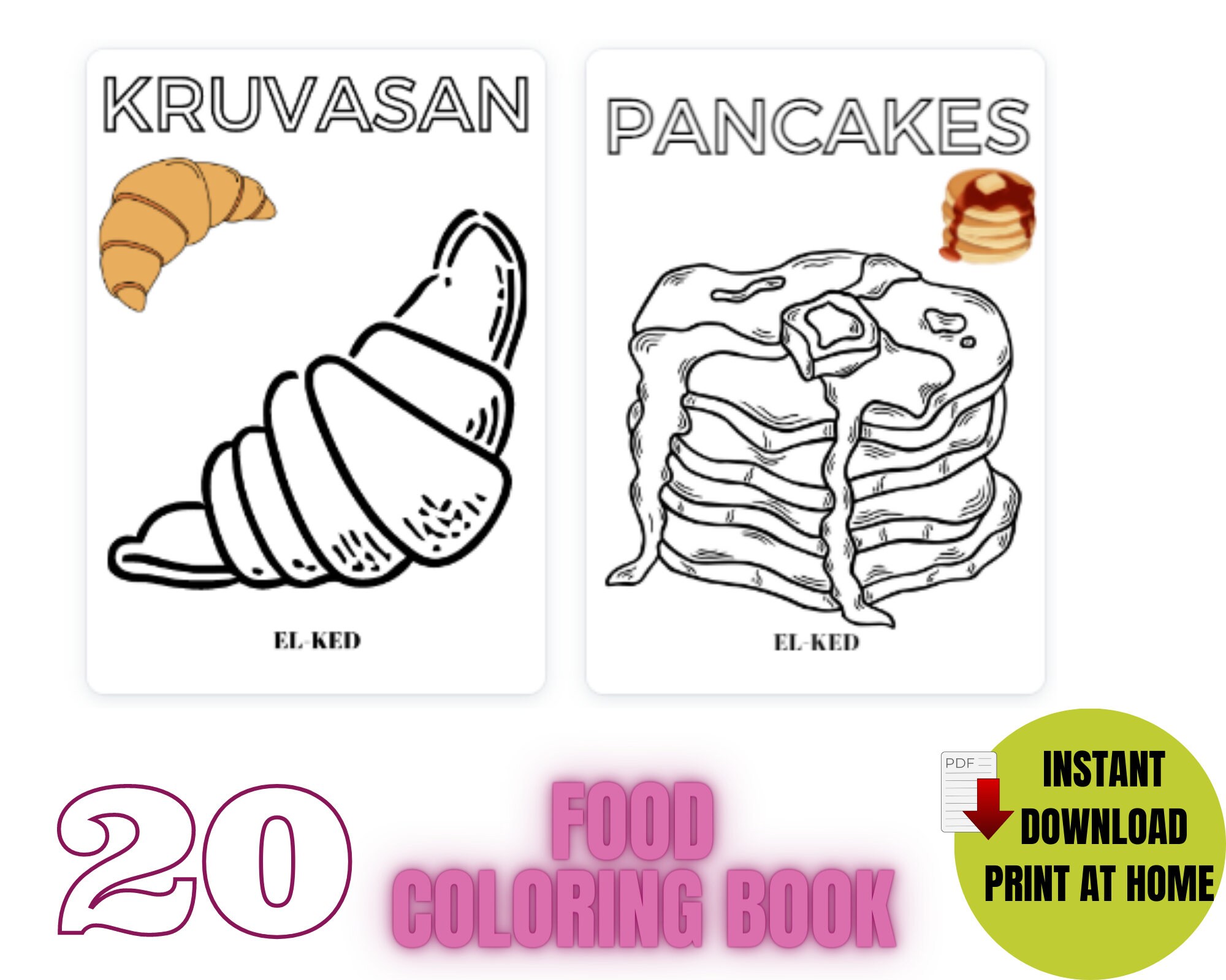 Fast Food Coloring Pages, Food Coloring Pages, Printable Coloring Pages