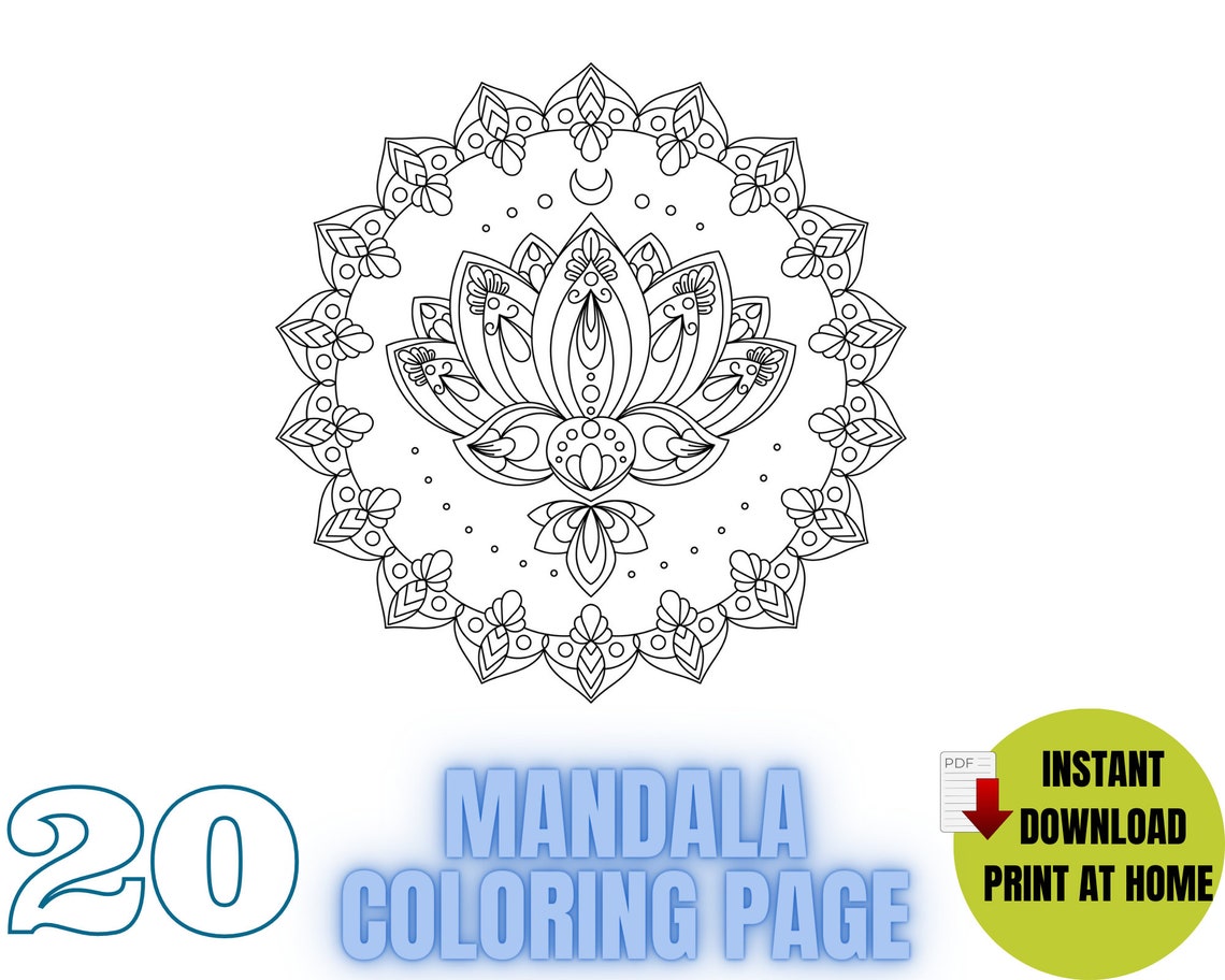 20 Mandala Coloring Books PDF Printable - Il 1140xN.5034610068 S157 