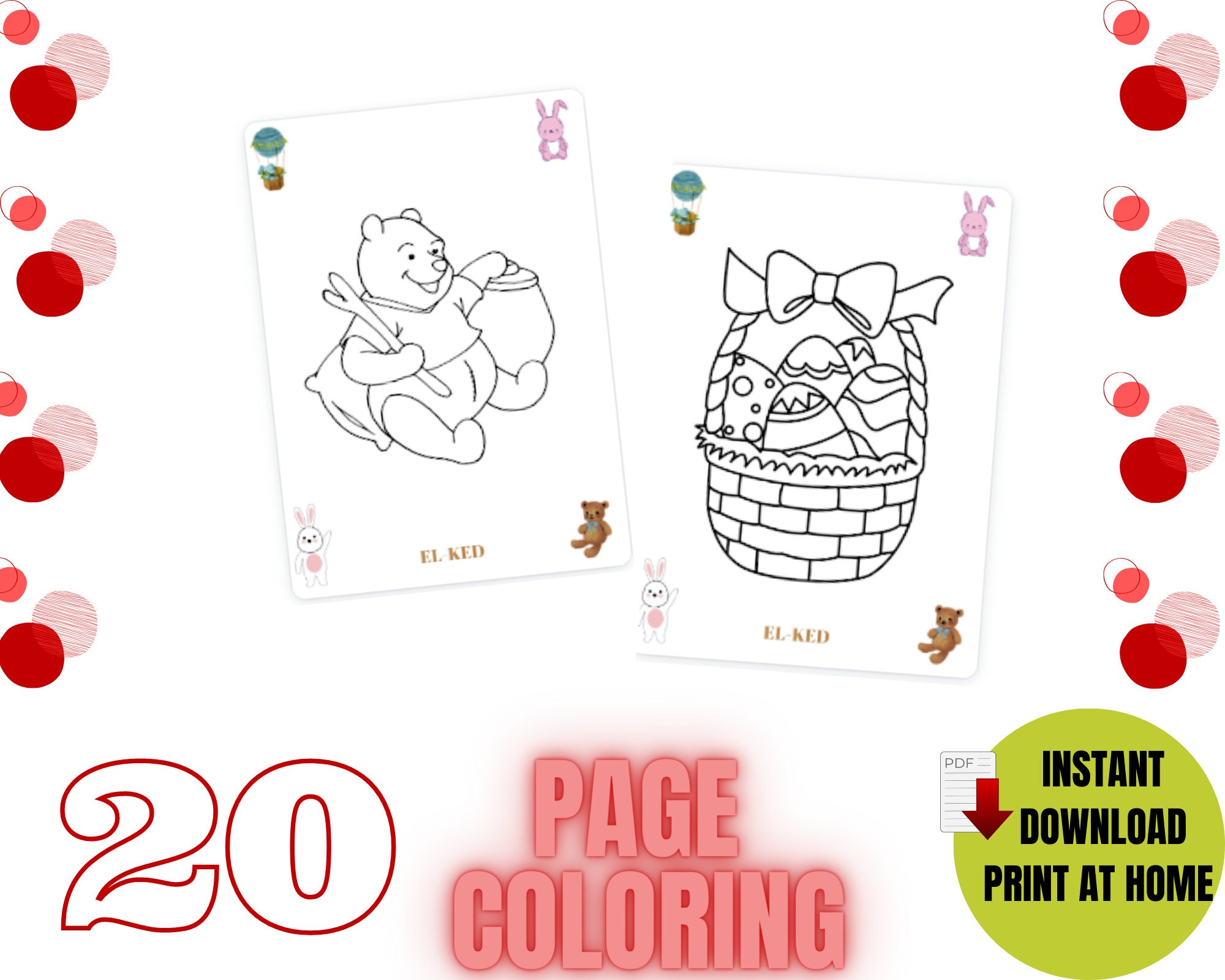 Animals Coloring Book Animal Coloring Pages Animal Coloring - Etsy