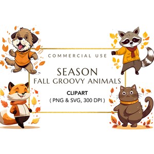 Woodland Animal PNG, Kids Clipart, Digital Download, Fall Clipart, Fall Animals Bundle, Watercolor Clipart, Autumn Animals SVG, Paper Craft