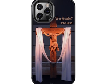 Funda para iPhone Jesús en la cruz (Juan 19:30)