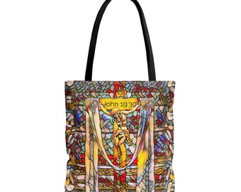 Jesús en la cruz Bolsa de tela