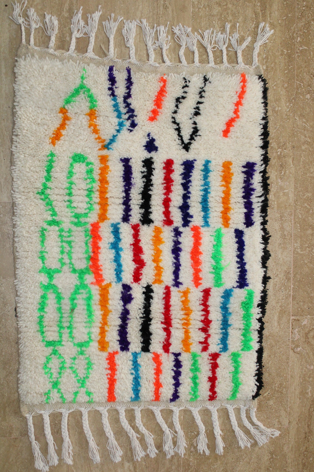Tapis Marocain Berbère Zemmour Fait Main – Laine Rouge 80x140 Cm