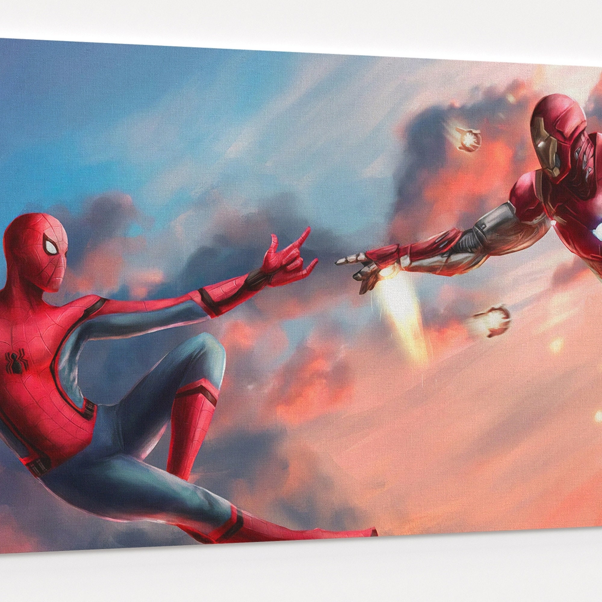 Spiderman and Iron Man , Iron Man Poster, Spiderman Canvas, Spiderman ...