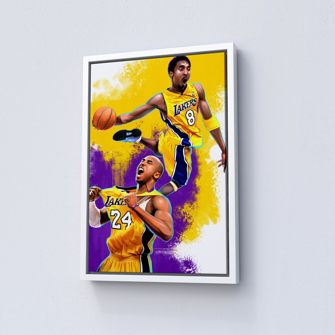 Kobe Bryant Canvas Kobe Bryant Poster Black Mamba Legend Etsy