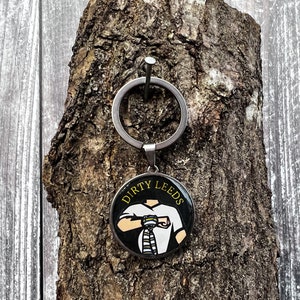 Leeds United Keyring, Keychain, LUFC, Dirty Leeds Keyring, Leeds United Gift for Dad, Leeds United Father's Day Gift, Leeds United Fan Gift