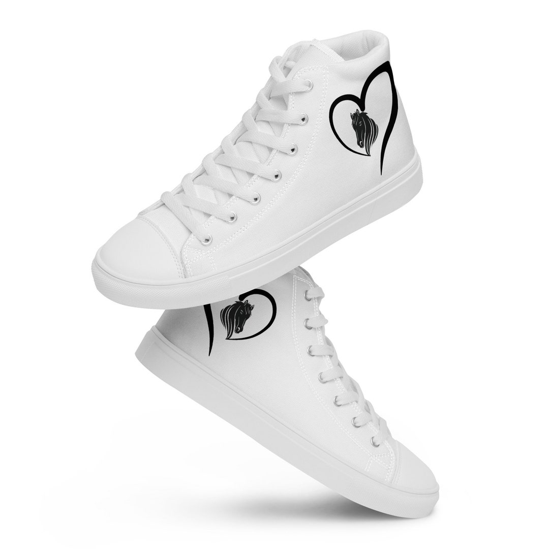 High Top Canvas Sneakers for Women Etsy