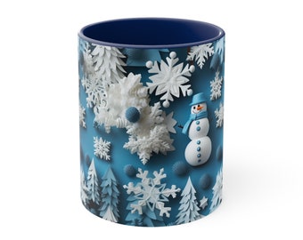 3D Weihnachtszauber Tasse - Multicolor Interior - Festliche Feiertage 11oz