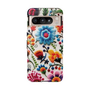 Mexican Flower-Embroidery Phone Case - Custom Design for iPhone, Samsung, Google Pixel