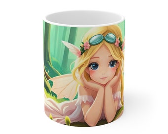 Enchanting Baby Forest Fairy Mug - 11oz - Whimsical Woodland Magic - Unique Design