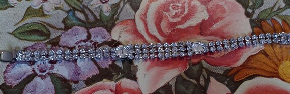 Vintage Weiss 1960's Rhinestone Rare Tennis Brace… - image 2