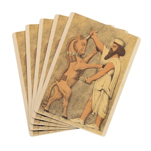 Naipes persas, carta de póker del Rey Mítico del Imperio Persa, regalo persa, naipes de póker