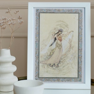 Persian Wall hanging, Persian art, Persian miniature, art print, wall decoration, Persian decor, miniature painting, Persian gift, Poster