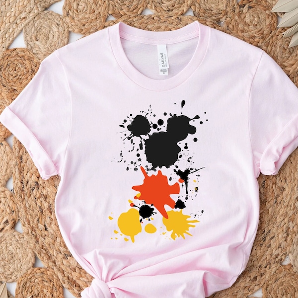 Mickey Mouse Paint Splatter T-shirt, Unisex T-shirts, Kid Shirts, Disney World T-shirt