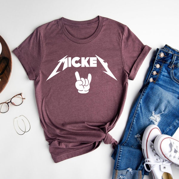 Mickey Rock Disney Shirt, Disney Shirt, Disneyland Shirt, Kinder Disney Shirt, Disney Rock And Roll Shirt, lustiges Disney Shirt, Disney Iron On