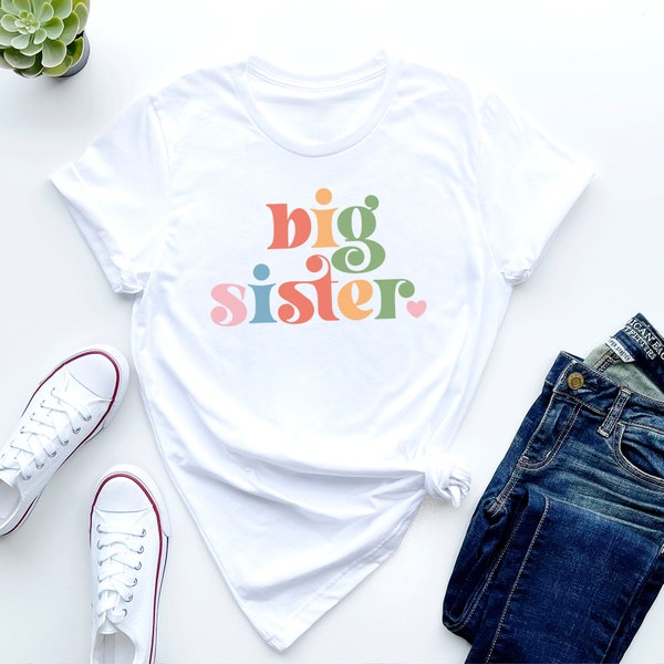 Big Sister T-Shirt, Big Sister Announcement, Pregnancy Announcement, Big Sister Shirt, Baby Announcement, Pregnancy Reveal Shirt