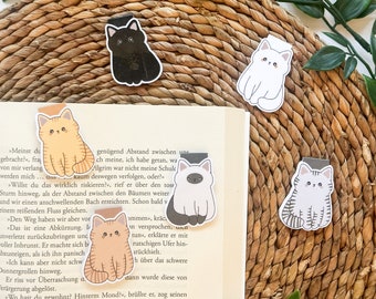 Magnetisches Lesezeichen Katze - Handgemachtes Accessoire für Bücher, Bullet Journals, Notizbücher, Geschenk, Booktok, bookstagram