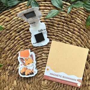 Magnetic bookmark fox - Handmade accessory for books, bullet journals, notebooks, gift, booktok, bookstagram