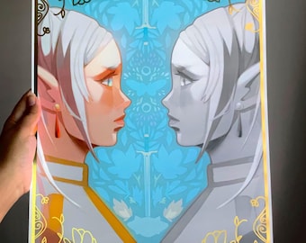 11x17 Frieren Gold Foil Art Print