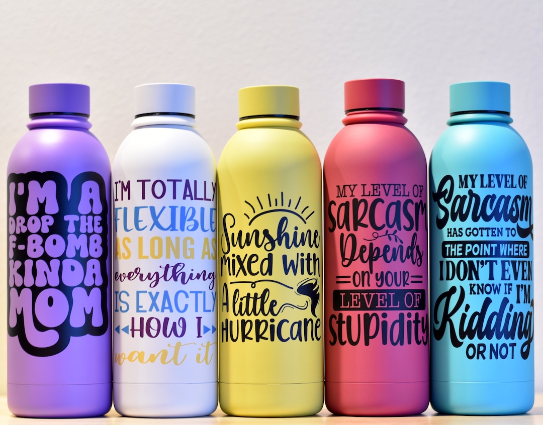 Sarcastic Water Bottle - Funny Sayings Tumbler - Matte Finish 17oz - Anything But A Water Bottle Funny Ideas