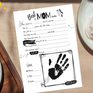 Best MOM BIRTHDAY Gift Idea GIY Questionnaire Personalised Fill In Blanks Interview Q&A Keepsake for Mom All About My Mom-Mother's Day Gift image 6