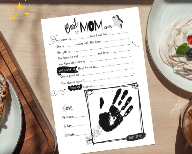 Best MOM BIRTHDAY Gift Idea GIY Questionnaire Personalised Fill In Blanks Interview Q&A Keepsake for Mom All About My Mom-Mother's Day Gift image 6