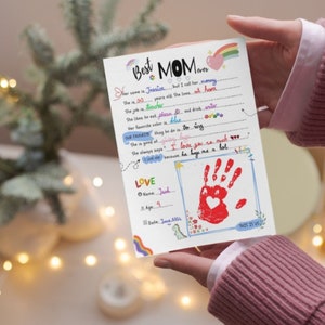 Best MOM BIRTHDAY Gift Idea GIY Questionnaire Personalised Fill In Blanks Interview Q&A Keepsake for Mom All About My Mom-Mother's Day Gift image 10