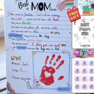 Meilleur cadeau pour la fête des mères - Idée cadeau d'ANNIVERSAIRE Questionnaire GIY personnalisé à remplir dans l'entretien Q&R