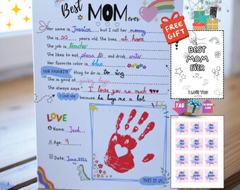 Personalized Mom Interview Questionnaire: Fill-In-The-Blanks Keepsake (PDF)