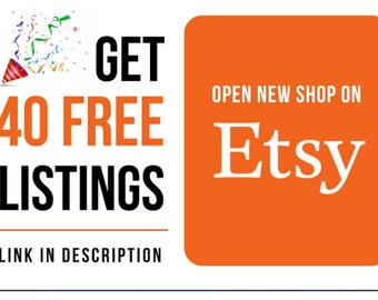 Etsy FREE Listings 40 Free List 40 Product free 40 Listing Credit Get Free Listing Link To Open Etsy Store Link https://etsy.me/3C5RzLS