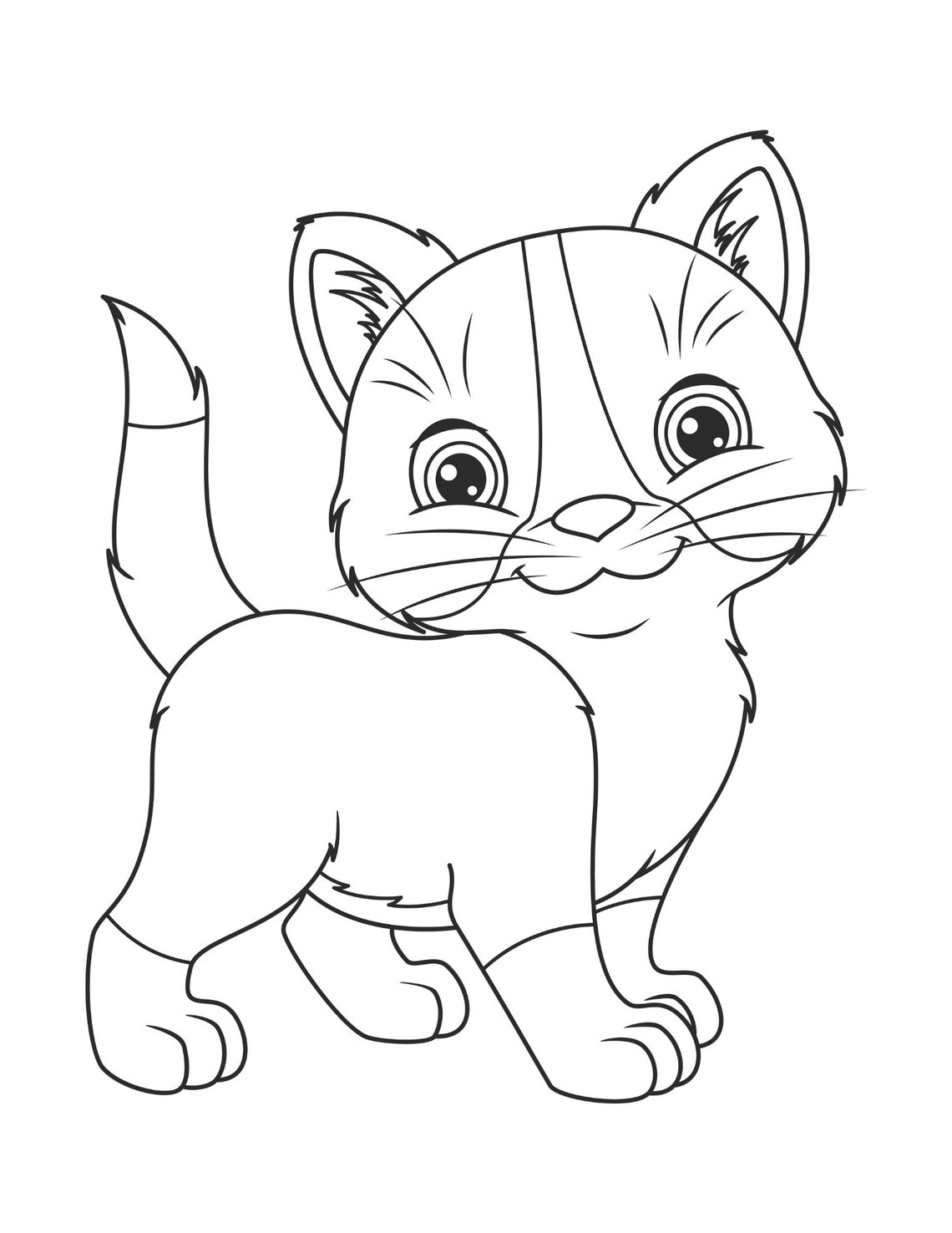 Cat Coloring Pages for Adults, Pdf Cat Coloring Pages, Coloring Pages ...