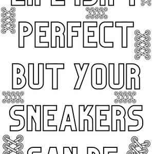 Sneaker Coloring Book, Sneaker Art Coloring for Adults, Sneaker Head ...