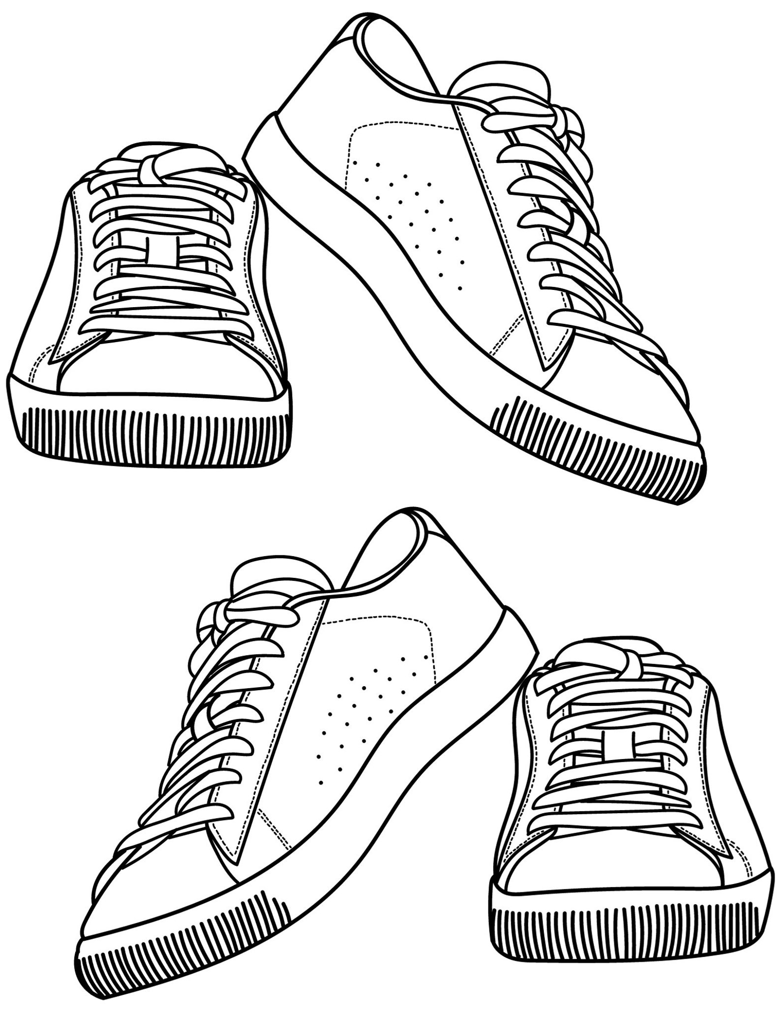 Sneaker Coloring Book, Sneaker Art Coloring for Adults, Sneaker Head Coloring Page Bundle ...