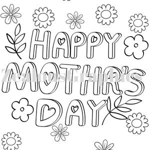 Mothers Day coloring pages, Kids coloring pages, Mothers Day print, Mothers Day activity, Mother Day printable, Mom coloring sheet