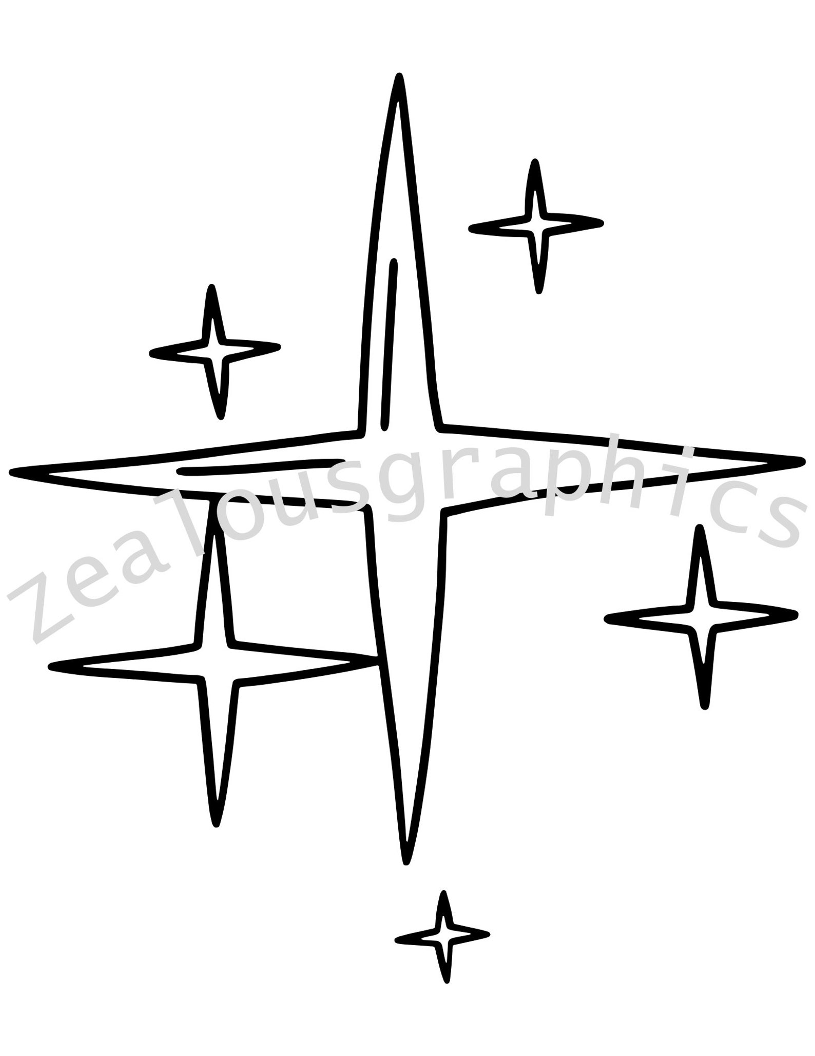 Stars Coloring Pages, Digital Download Coloring Sheet, Stars Coloring