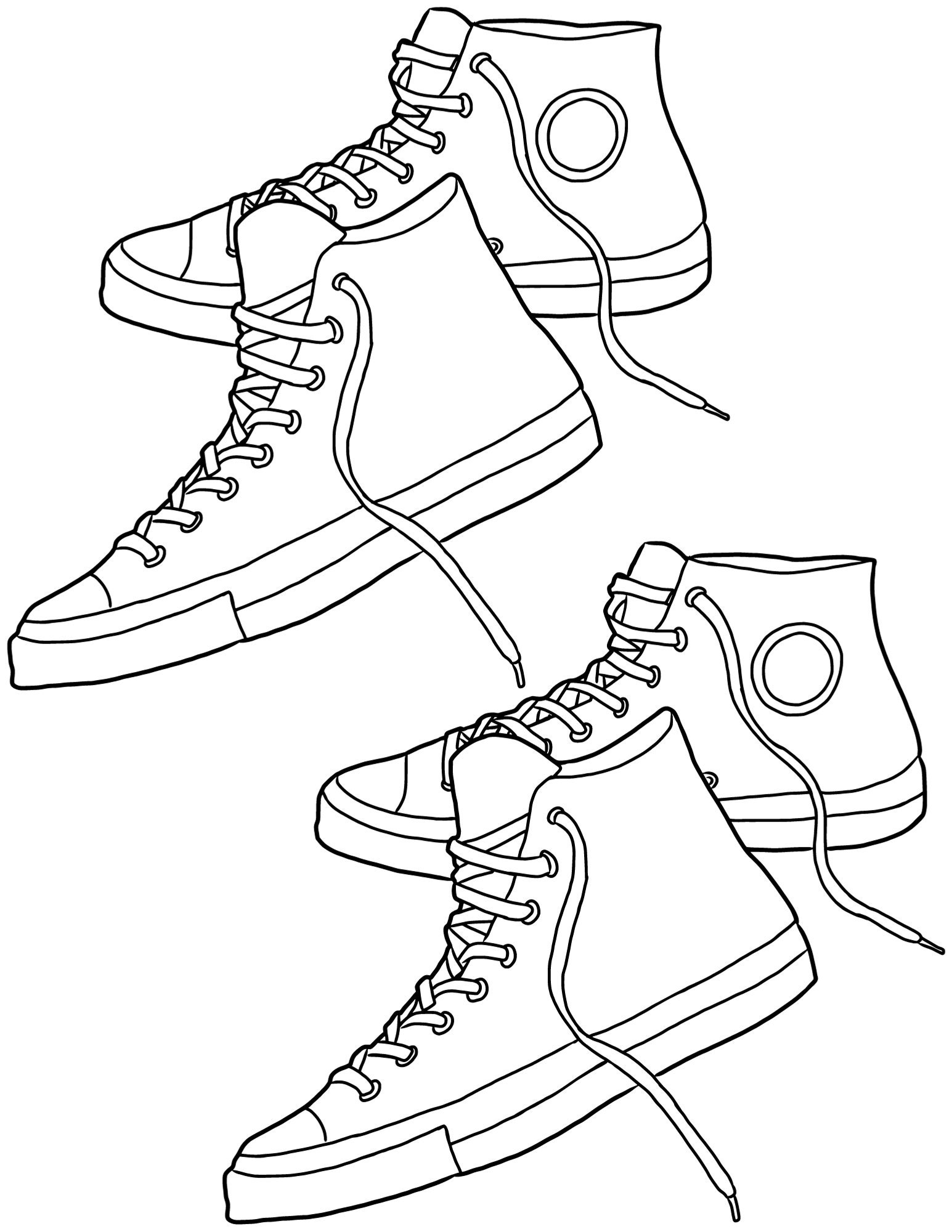 Sneaker Coloring Book, Sneaker Art Coloring for Adults, Sneaker Head Coloring Page Bundle ...