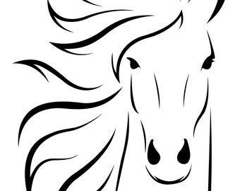 Horse Coloring Pages – Art Therapy Stress Relief Printable PDF