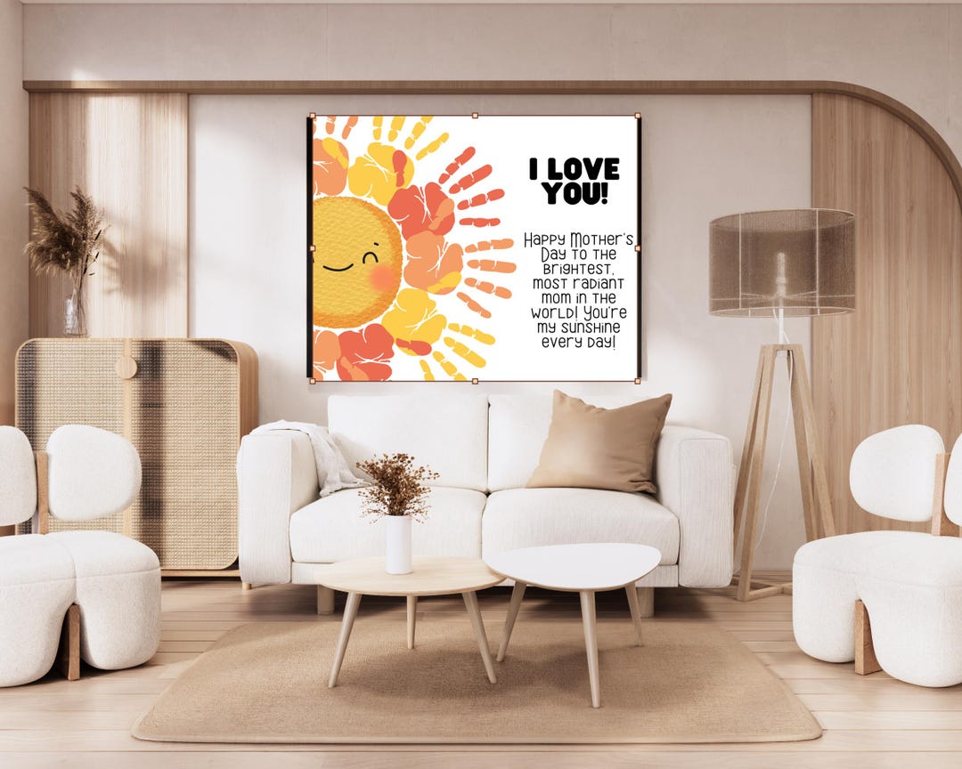 Mothers Day Handprint Sun Craft - Etsy