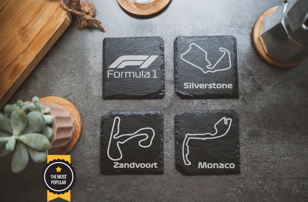 F1 Coasters , Formula 1 Coasters , Formula 1, Slate Coasters , F1 Gift