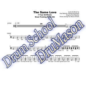 The Same Love-Paul Baloche | Drum Score | Sheet Music for Praise Band
