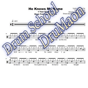 He Knows My Name-Tommy Walker Worship Drum Score Chart